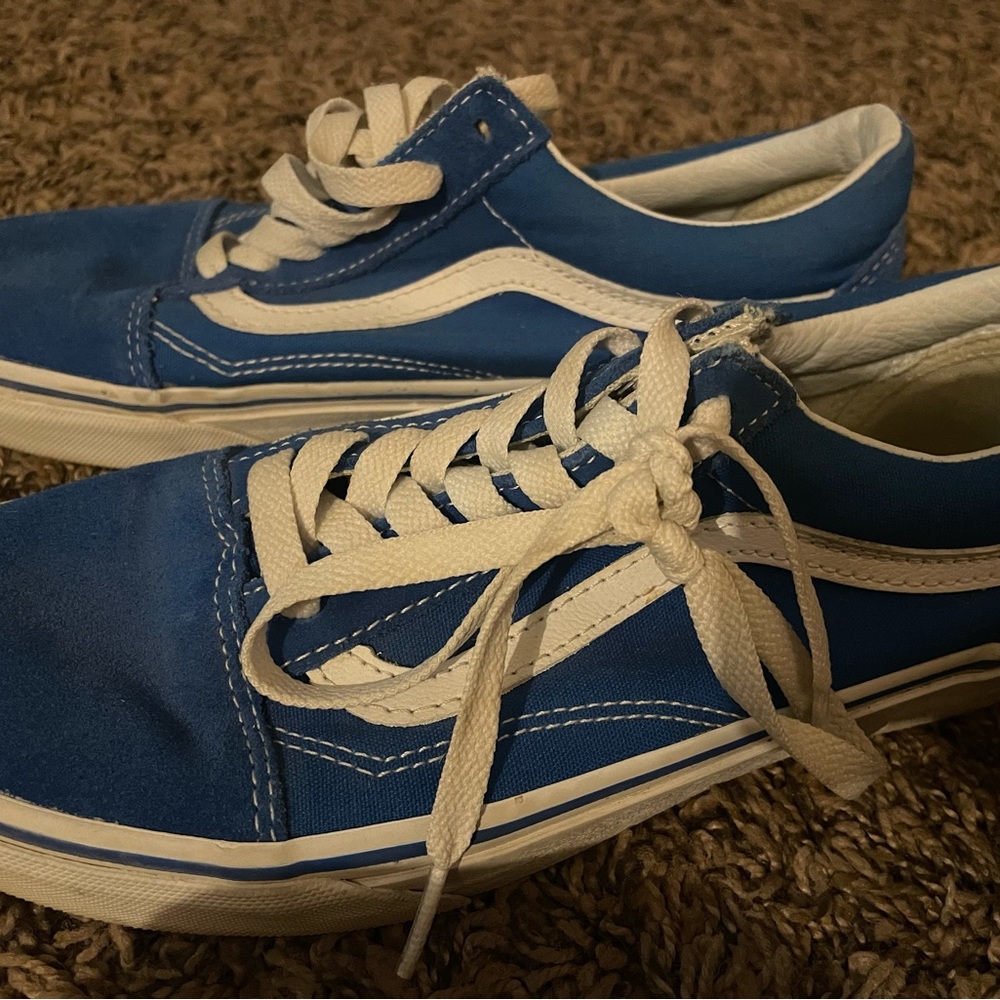 Blue and white vans